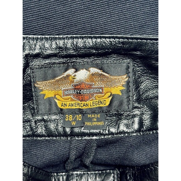 Harley Davidson Leather & Stretch Pants Women’s 38/10 - See measurements (29) - Picture 9 of 12